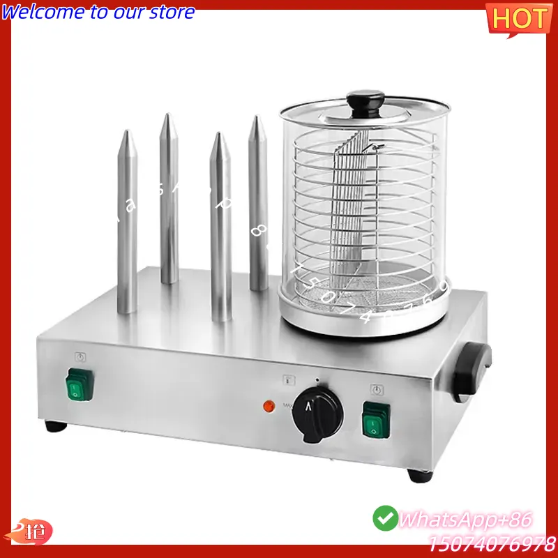 Hot Dog Roller Grill - 2026 Bread Steamer Warmer Automatic Sausage