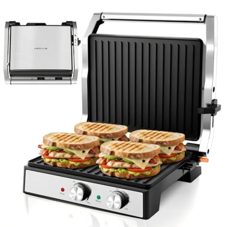 Sandwich Press Panini - Panini Press Sandwich Maker with Temp