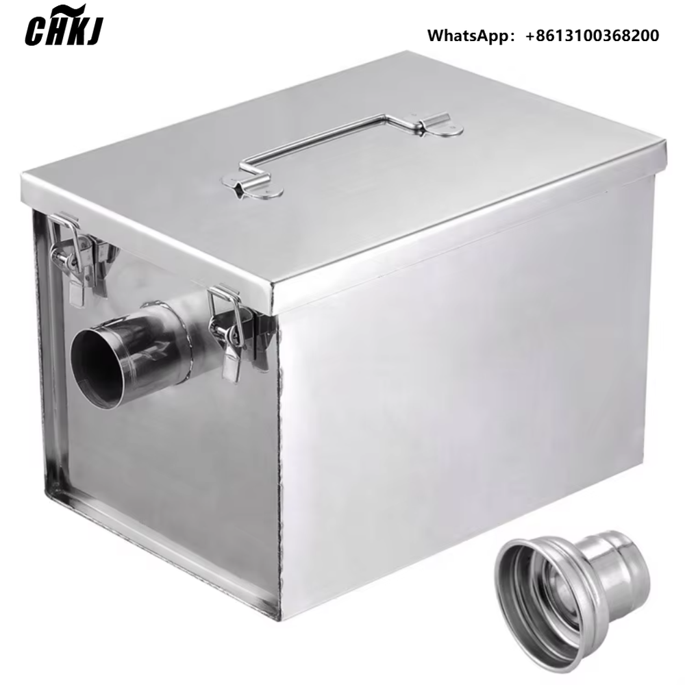 Commercial Kitchen Grease Interceptor - Portable 5GPM household commercial kitchen stainless