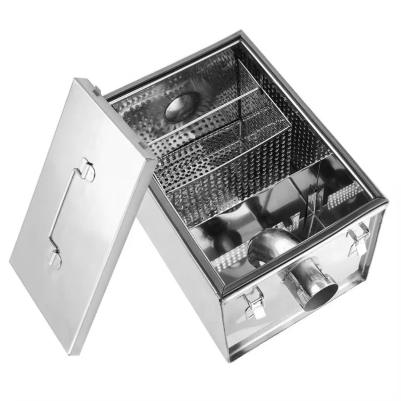 Commercial Kitchen Grease Interceptor - Portable 5GPM household commercial kitchen stainless