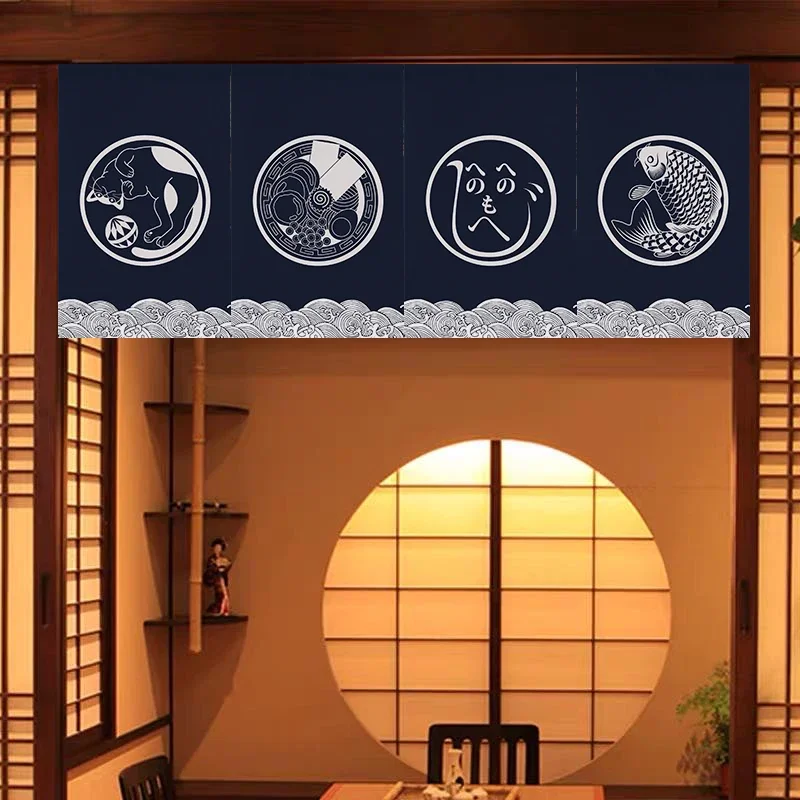 Commercial Kitchen Canopy - Japanese Short Curtain Decorative Hanging Curtain