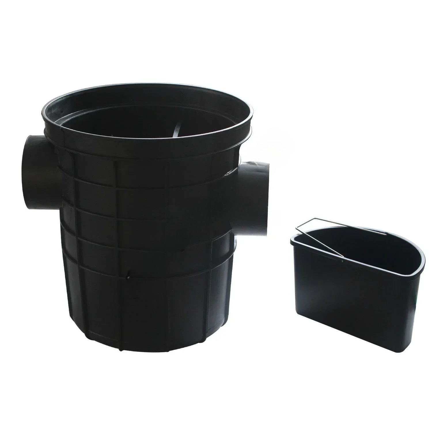 Commercial Kitchen Grease Interceptor - Kitchen Grease Trap Black Plastic Wastewater