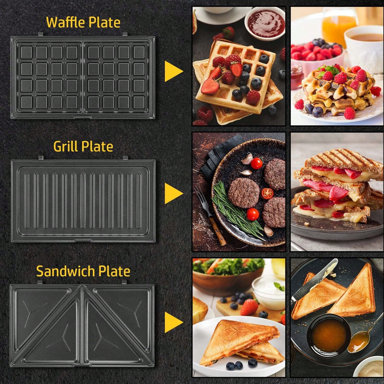 3-In-1 Sandwich Waffle Maker 7 - огляд і ціна Sandwich Press Panini