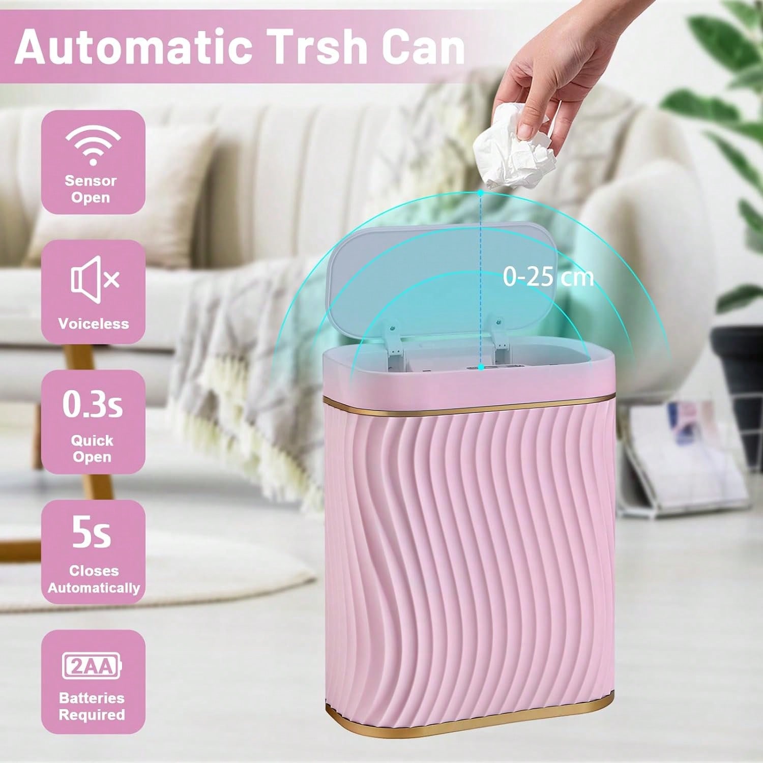 Smart Motion Sensor Trash Can, - огляд і ціна Commercial Kitchen Trash Can