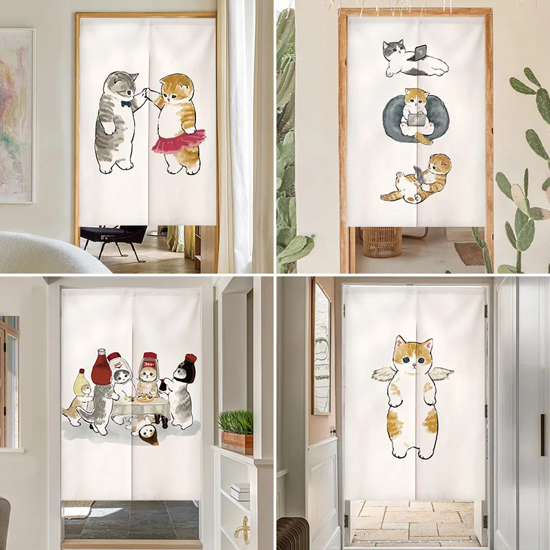 Funny Cat Japanese Door Curtai - огляд і ціна Commercial Kitchen Canopy
