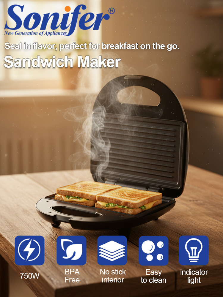 Sandwich Maker Sonifer SF-6173 - огляд і ціна Sandwich Press Panini