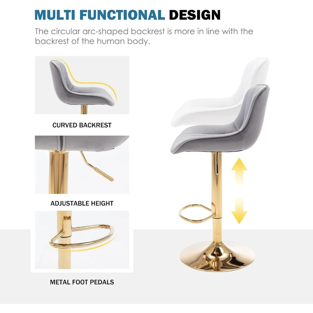 Modern Gold Velvet Bar Stools  - огляд і ціна Commercial Kitchen Set