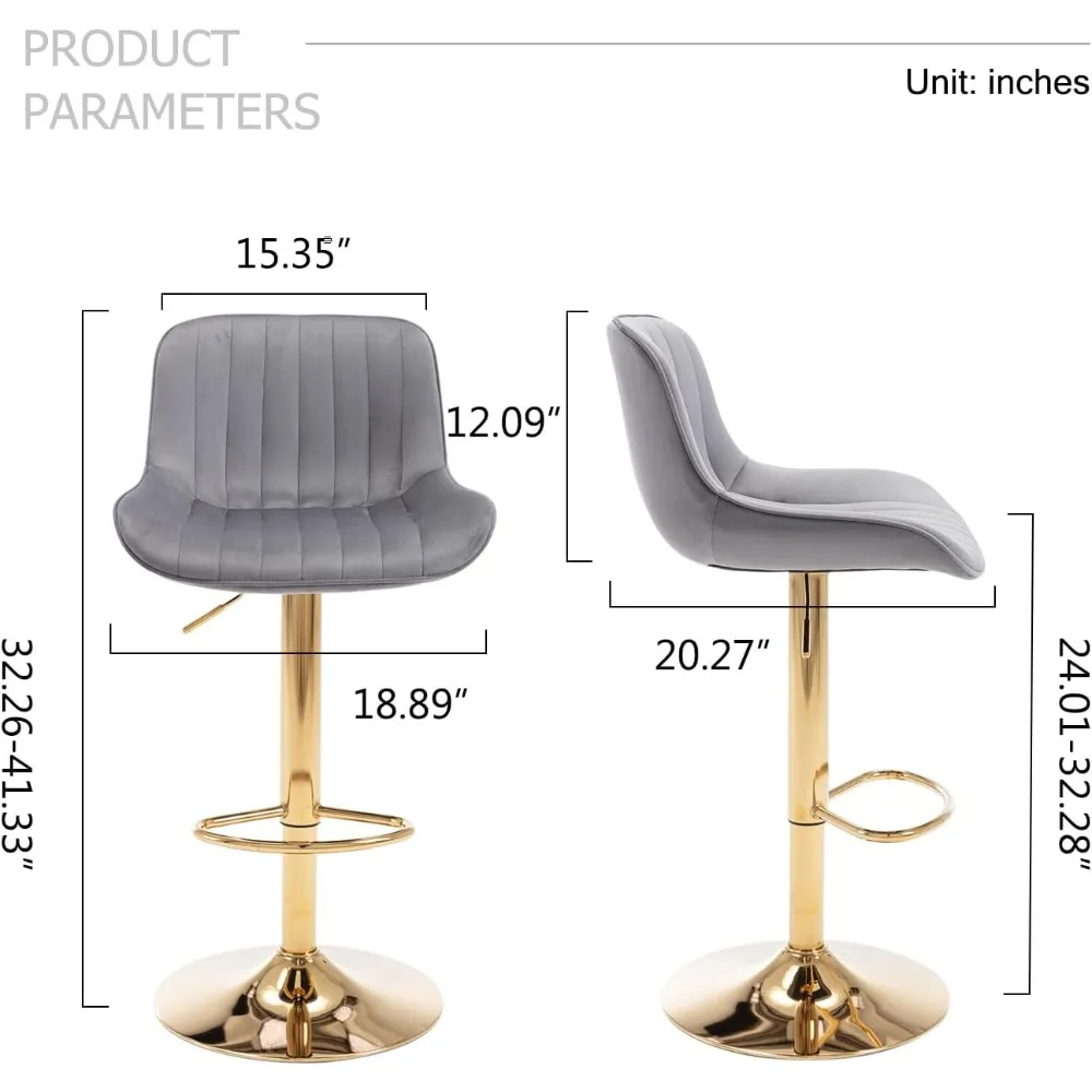 Modern Gold Velvet Bar Stools  - огляд і ціна Commercial Kitchen Set
