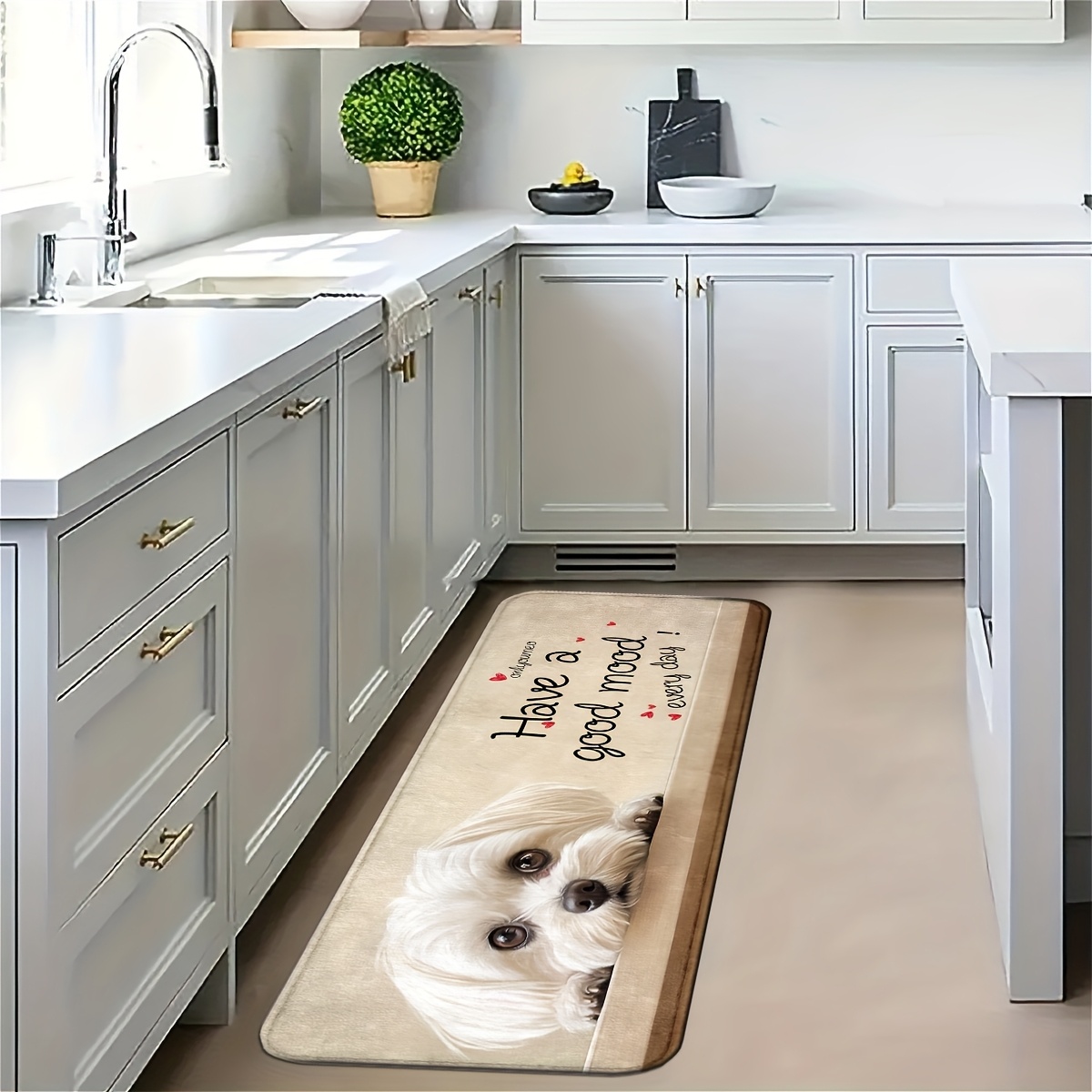 Cute White Puppy Long Kitchen  - огляд і ціна Commercial Kitchen Quotes
