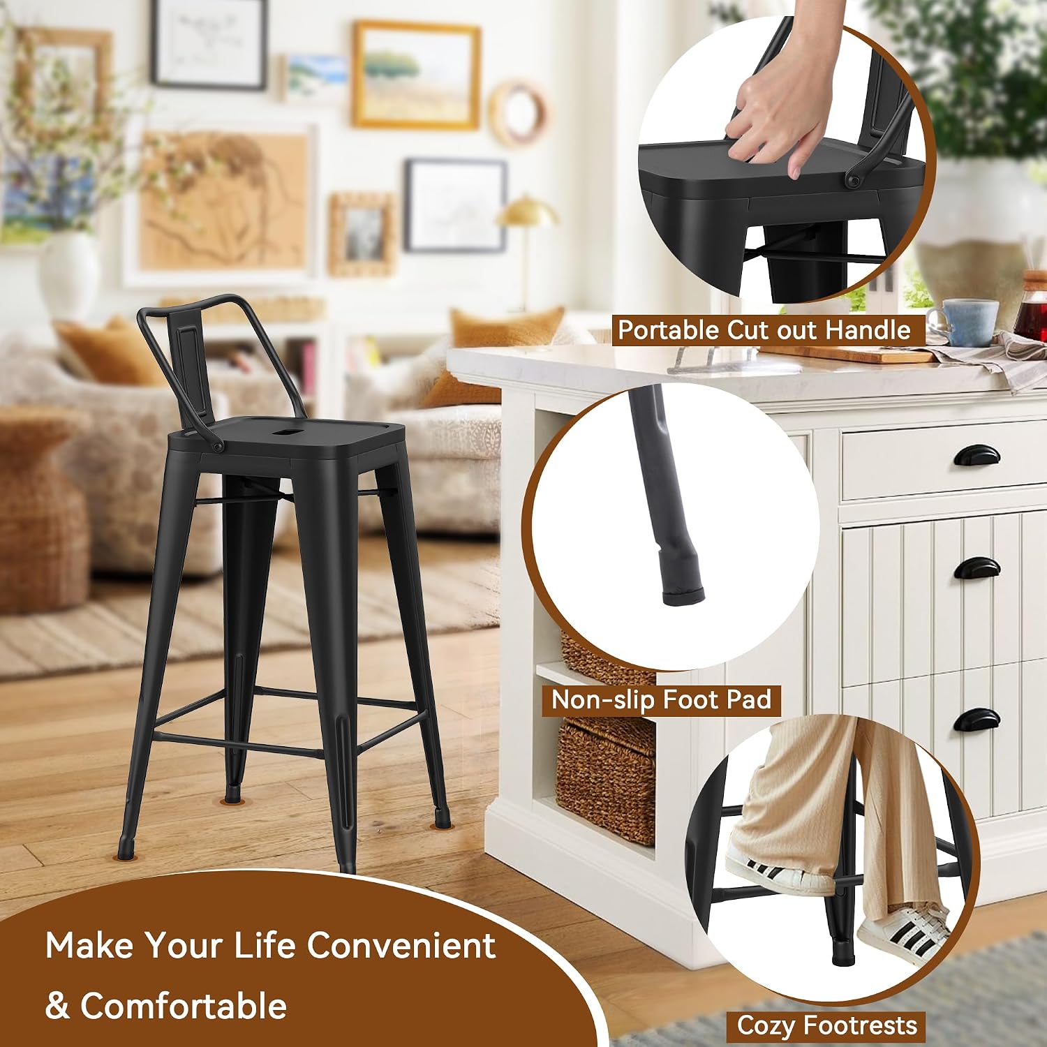 Industrial Metal Bar Stools wi - огляд і ціна Commercial Kitchen Set