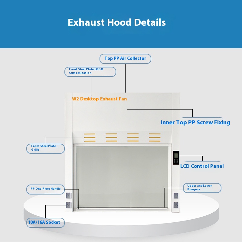 Steel Glass Edges Laboratory E - огляд і ціна Commercial Exhaust Hood