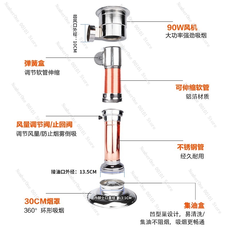 Telescopic Exhaust Duct Korean - огляд і ціна Commercial Exhaust Hood