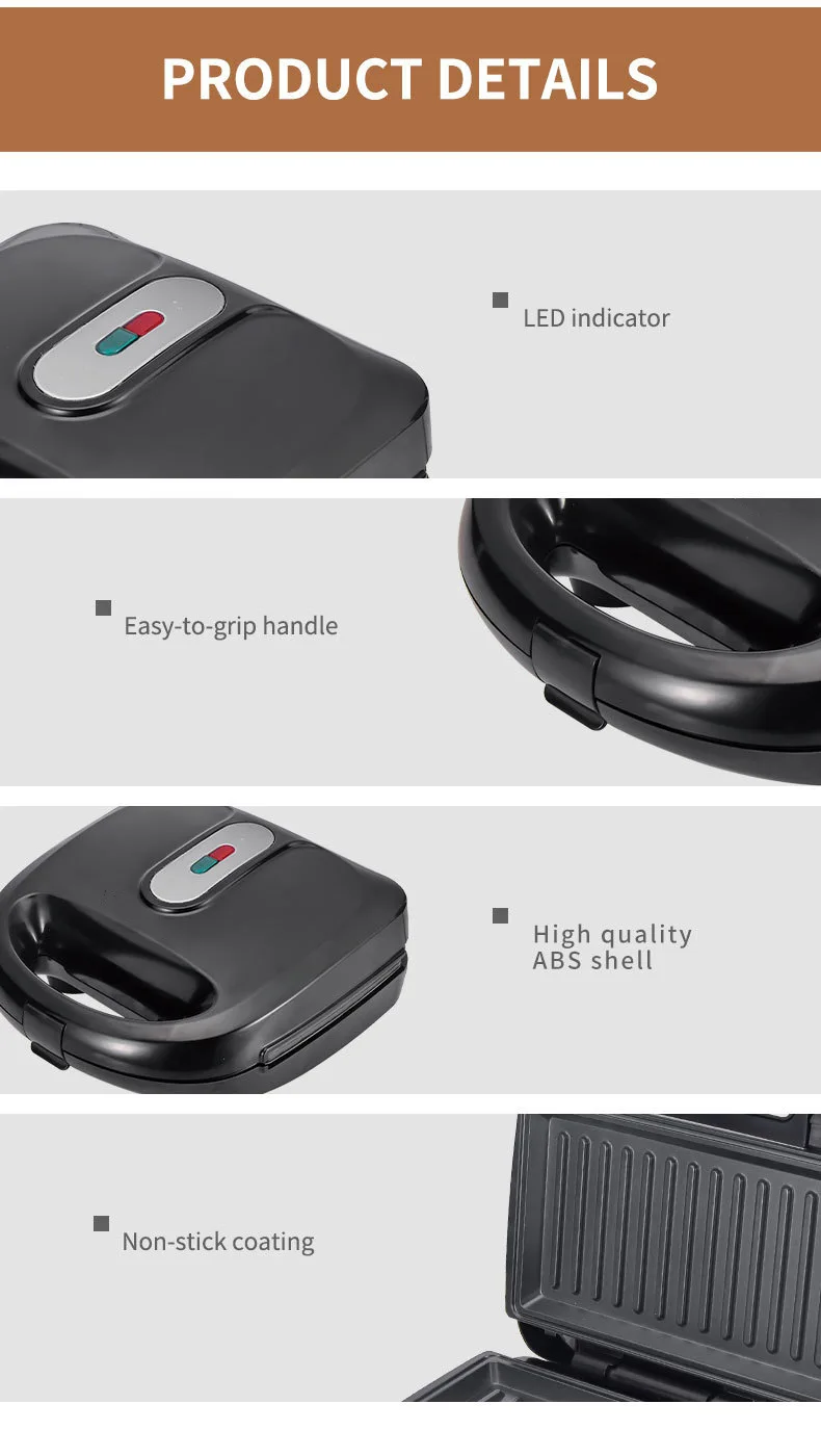 220/110V Household Appliances  - огляд і ціна Sandwich Press Panini