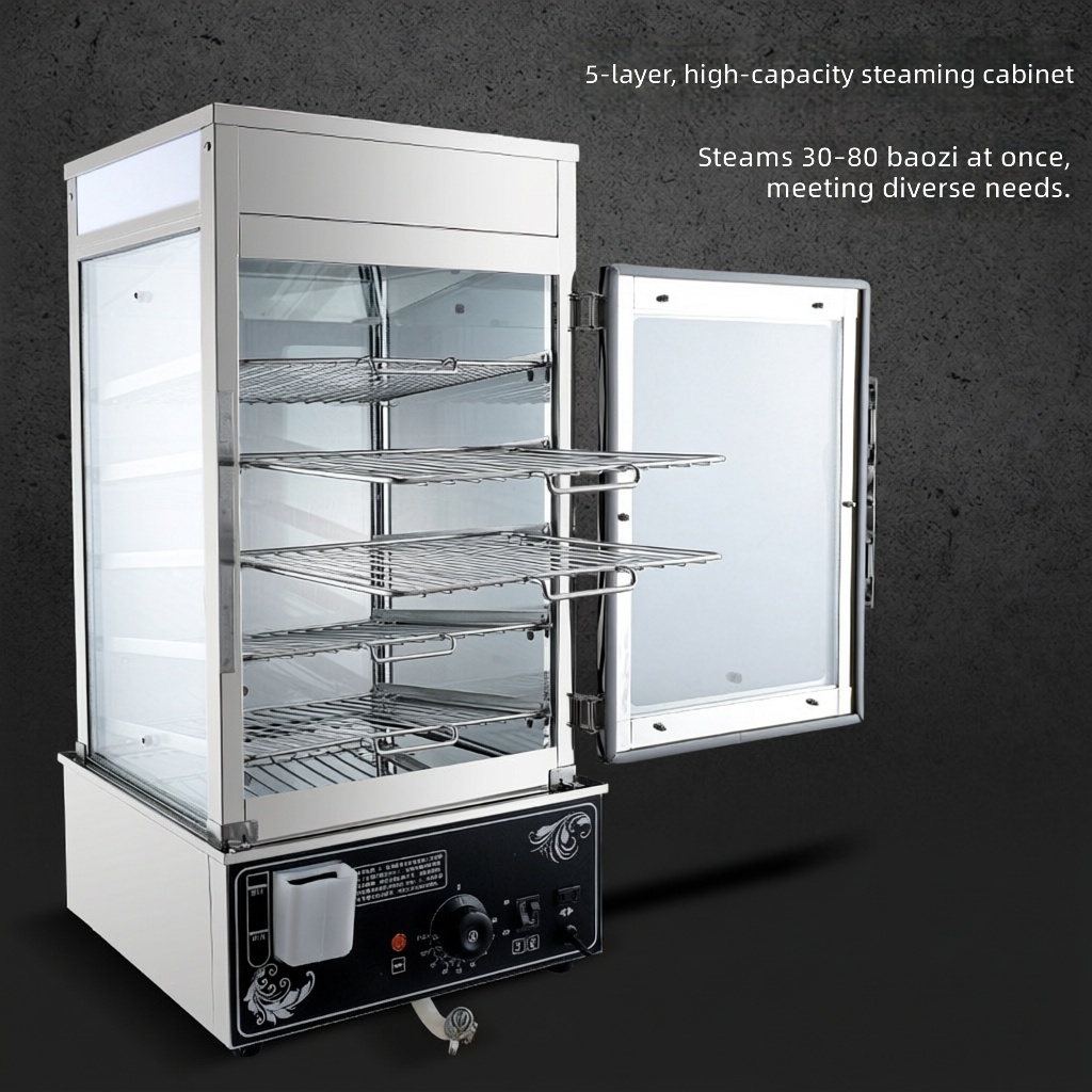 5-Tier Electric Dumpling Steam - огляд і ціна Commercial Steamer Cabinet
