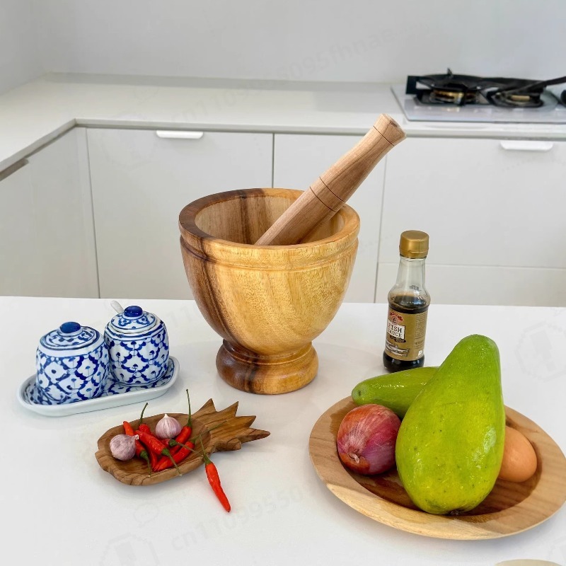 Natural Acacia Wood Mortar and - огляд і ціна Commercial Kitchen Set