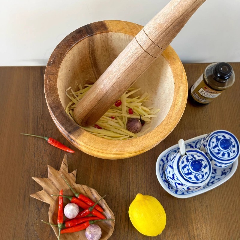 Natural Acacia Wood Mortar and - огляд і ціна Commercial Kitchen Set