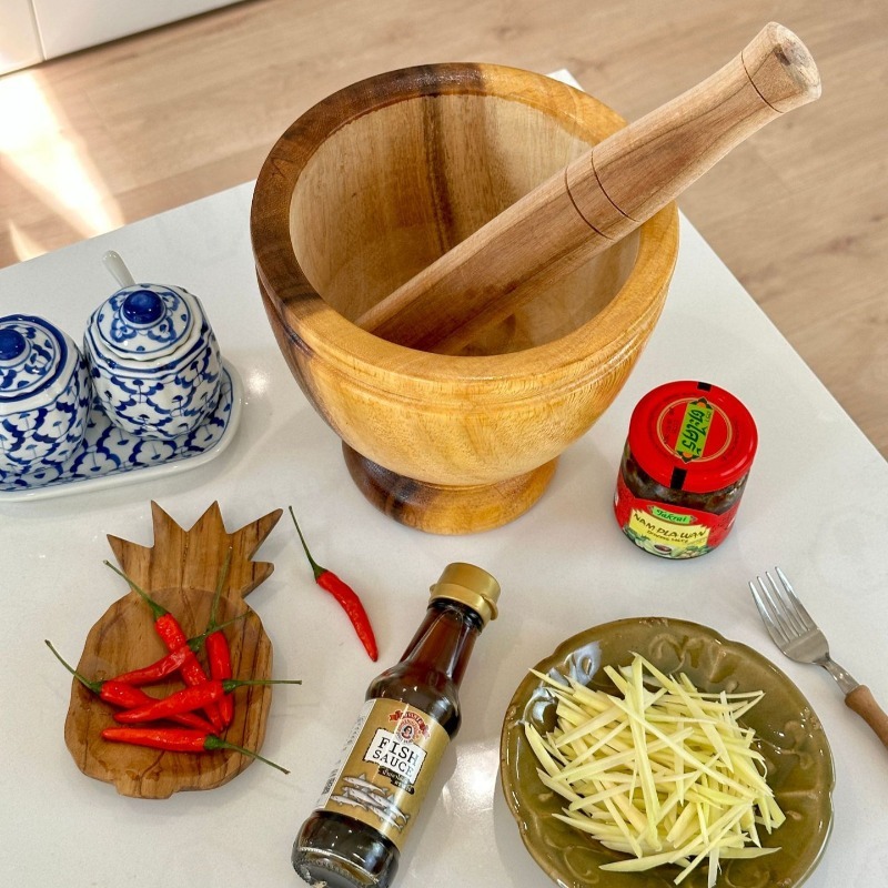 Natural Acacia Wood Mortar and - огляд і ціна Commercial Kitchen Set