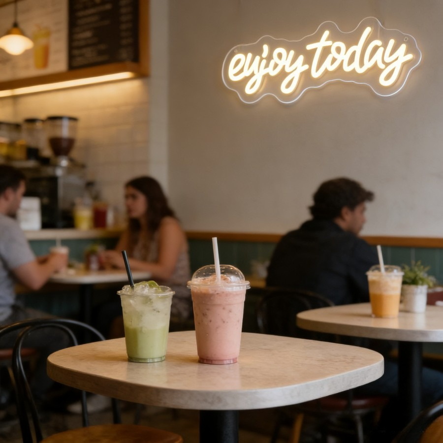 Enjoy Today Neon Sign LED Ligh - огляд і ціна Commercial Kitchen Quotes
