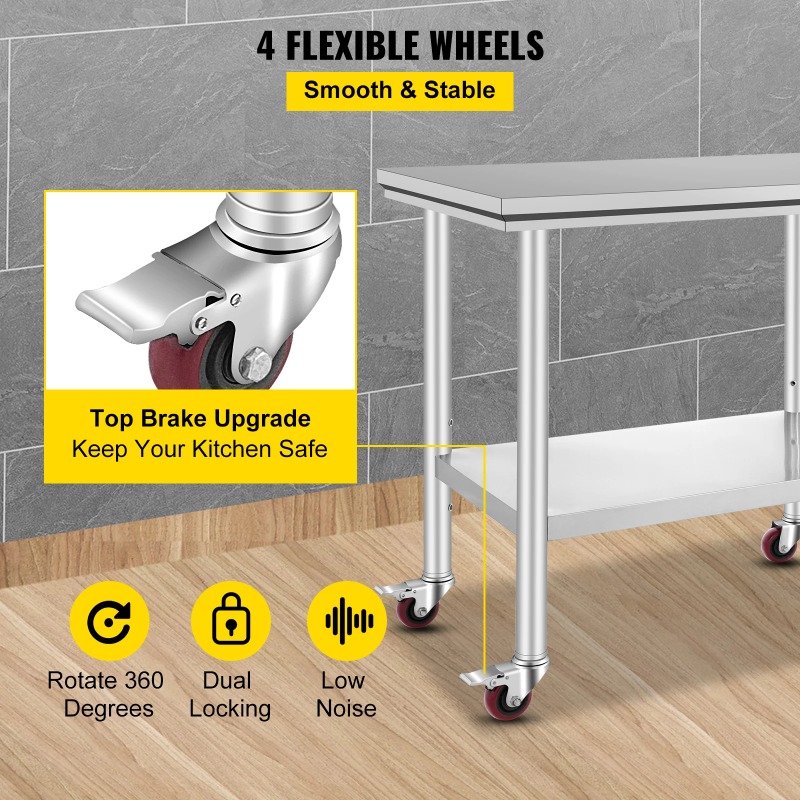 【Premium】SucceBuy Stainless St - огляд і ціна Commercial Kitchen Bench