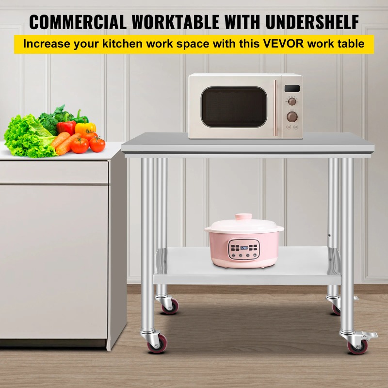 【Premium】SucceBuy Stainless St - огляд і ціна Commercial Kitchen Bench